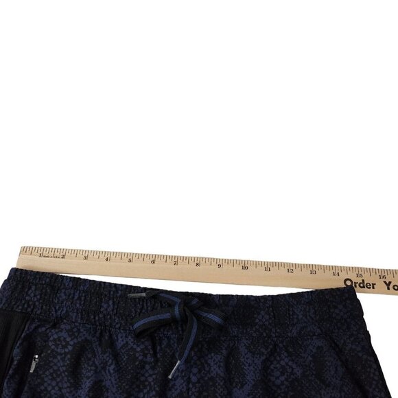 Athleta‎ Womens Brooklyn Jogger Pants 8 Navy Blue Python Snake Print Outdoor - Picture 11 of 13